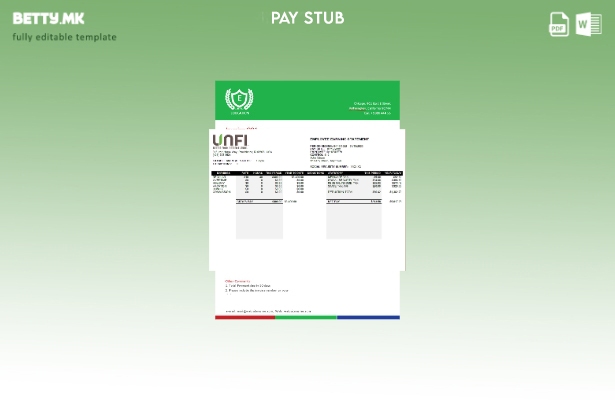 Модерен стил шаблон за изјава за заработка на малопродажна компанија во САД